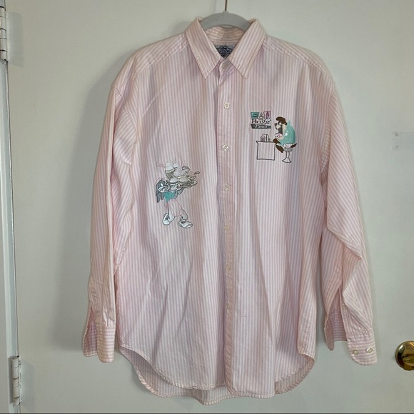 Other - Vtg Looney Tunes Bugs Bunny Taz Button Up Shirt